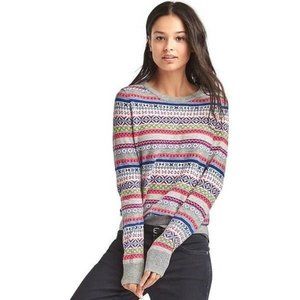Gap Crewneck Merino Blend Sweater Fair Aisle